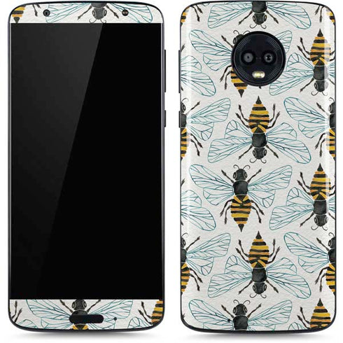 Cat Coq Honey Bee Moto G6 Skin