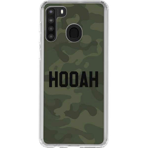 Hooah Military Galaxy A21 Clear Case