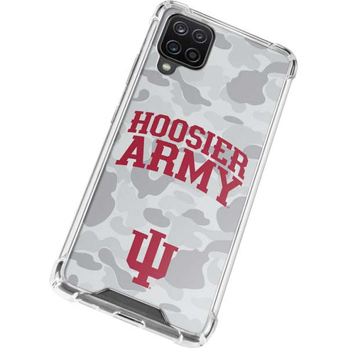 Indiana University Hoosier Army Galaxy A12 Clear Case