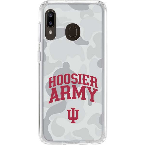 Indiana University Hoosier Army Galaxy A20 Clear Case