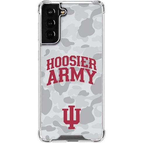 Indiana University Hoosier Army Galaxy S21 FE Clear Case