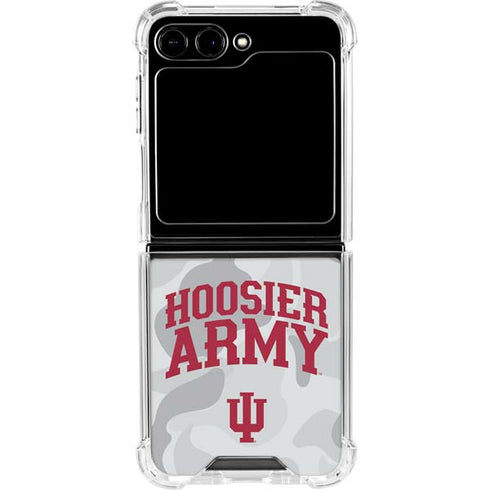 Indiana University Hoosier Army Galaxy Z Flip5 5G Clear Case