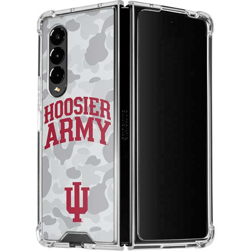 Indiana University Hoosier Army Galaxy Z Fold4 5G Clear Case