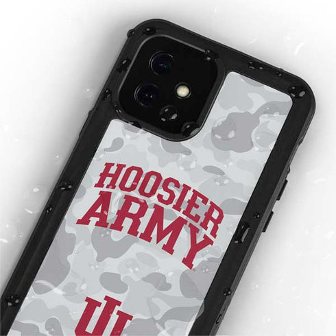 Indiana University Hoosier Army iPhone 12 Mini Waterproof Case