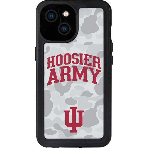 Indiana University Hoosier Army iPhone 13 Mini Waterproof Case