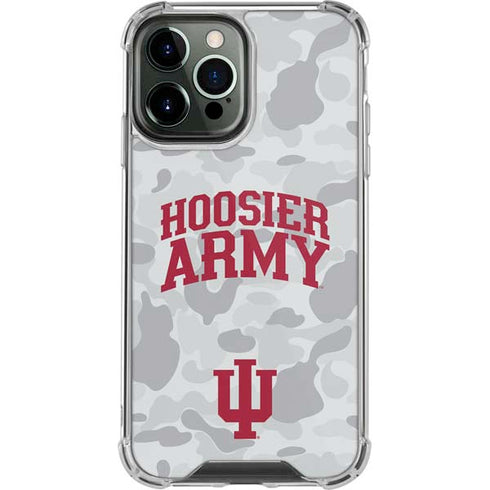 Indiana University Hoosier Army iPhone 15 Pro Max Clear Case