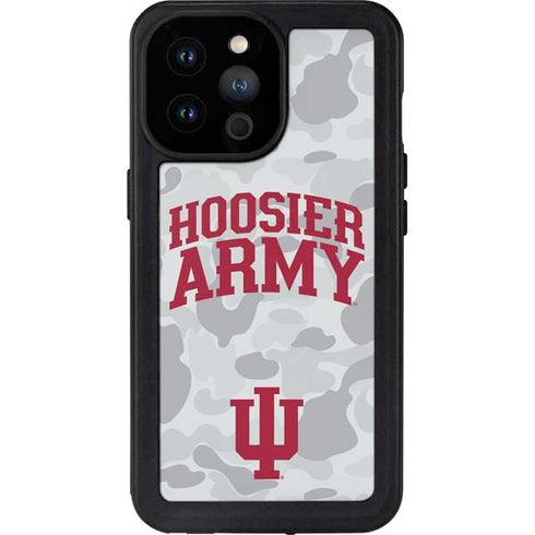 Indiana University Hoosier Army iPhone 14 Pro Max Waterproof Case
