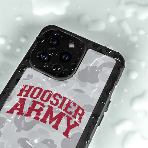 Indiana University Hoosier Army iPhone 14 Pro Max Waterproof Case
