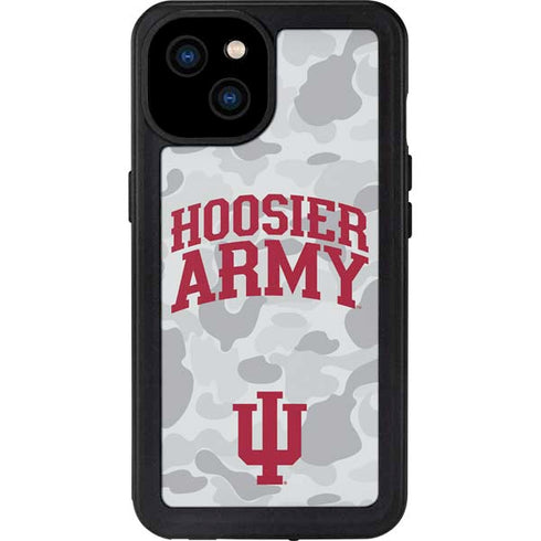 Indiana University Hoosier Army iPhone 15 Plus Waterproof Case