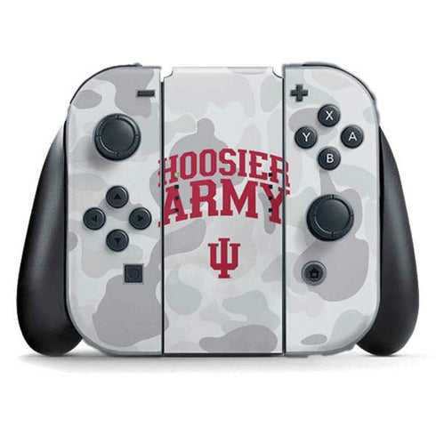 Indiana University Hoosier Army Nintendo Switch (2017-2021) Joy-Con Controller Skin