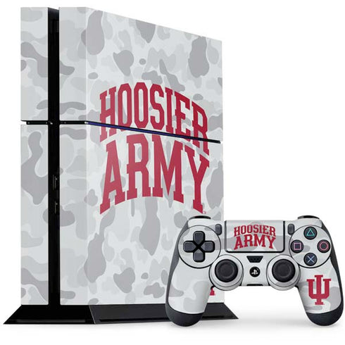 Indiana University Hoosier Army PS4 Console and Controller Bundle Skin