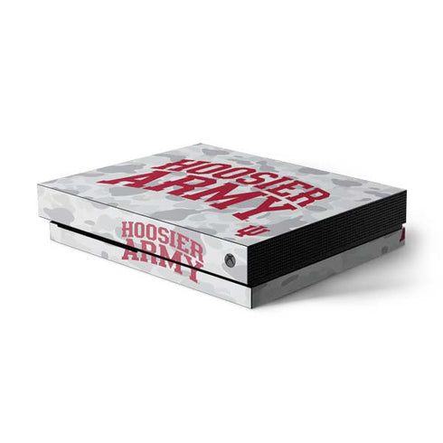 Indiana University Hoosier Army Xbox One X Console Skin