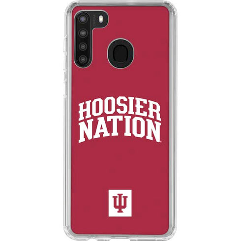 Indiana University Hoosier Nation Galaxy A21 Clear Case