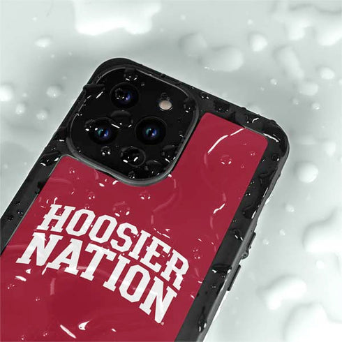 Indiana University Hoosier Nation iPhone 14 Pro Max Waterproof Case