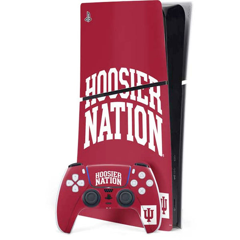 Indiana University Hoosier Nation PS5 Slim Digital Edition Bundle Skin