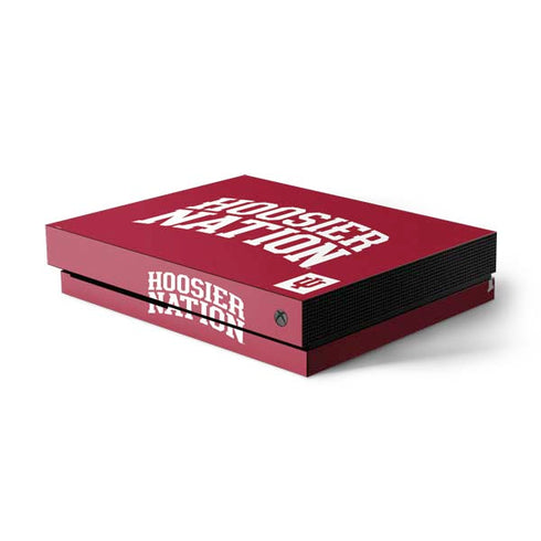 Indiana University Hoosier Nation Xbox One X Console Skin
