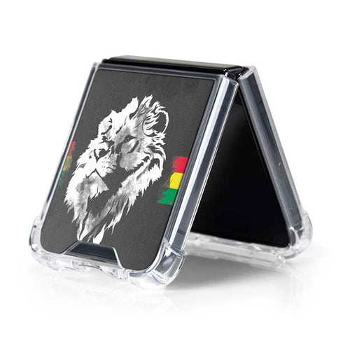 Horizontal Banner - Lion of Judah Galaxy Z Flip5 5G Clear Case