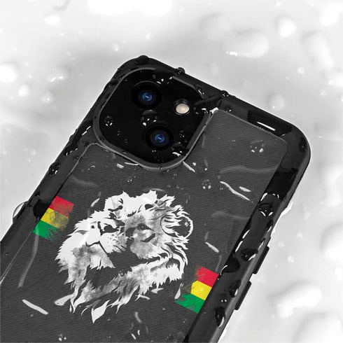 Horizontal Banner - Lion of Judah iPhone 15 Plus Waterproof Case