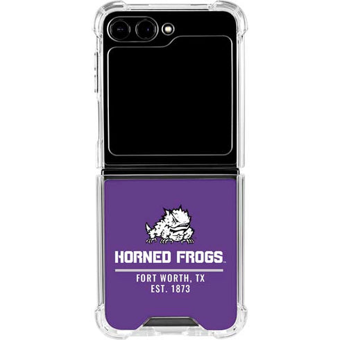 Texas Christian University Horned Frogs Fort Worth Galaxy Z Flip5 5G Clear Case
