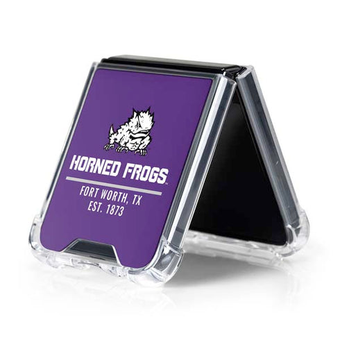 Texas Christian University Horned Frogs Fort Worth Galaxy Z Flip5 5G Clear Case