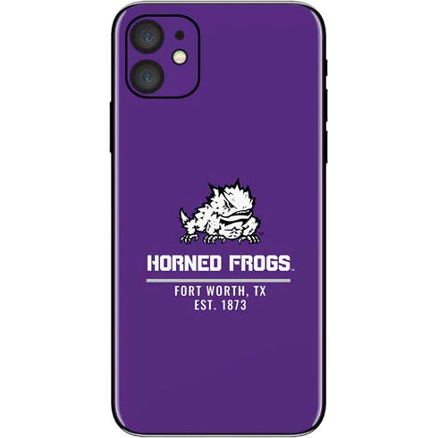 Horned Frogs Fort Worth iPhone 11 Skin