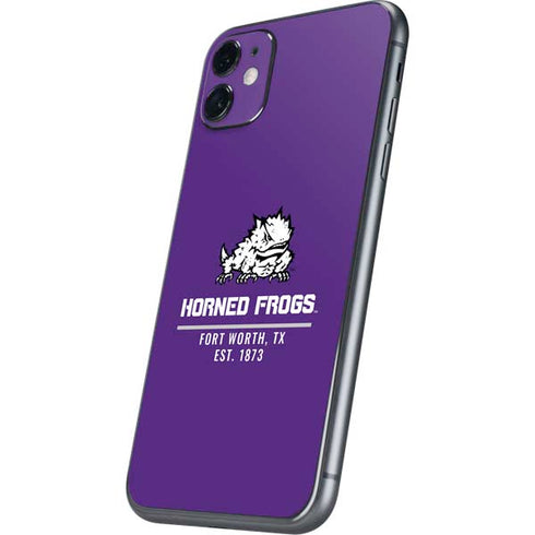 Horned Frogs Fort Worth iPhone 11 Skin