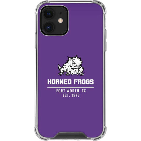 Horned Frogs Fort Worth iPhone 12 Clear Case