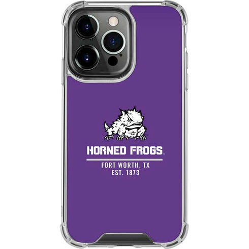 Texas Christian University Horned Frogs Fort Worth iPhone 15 Pro Clear Case