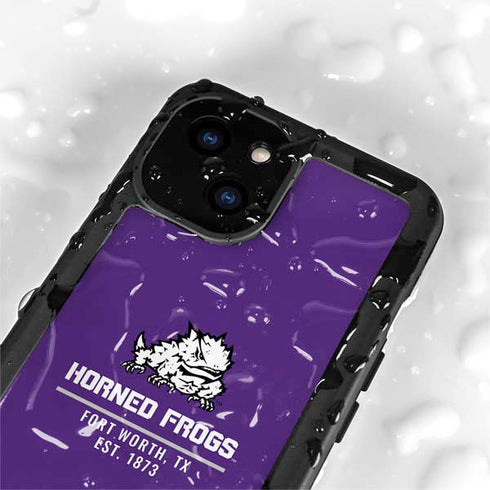 Texas Christian University Horned Frogs Fort Worth iPhone 15 Waterproof Case
