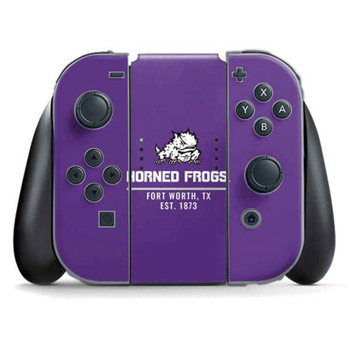 Texas Christian University Horned Frogs Fort Worth Nintendo Switch (2017-2021) Joy-Con Controller Skin
