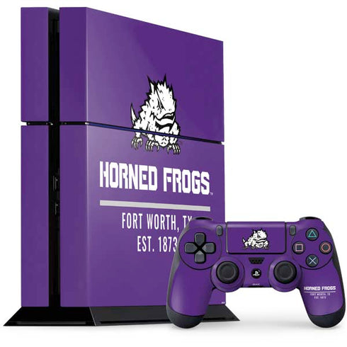 Horned Frogs Fort Worth PS4 Console and Controller Bundle Skin