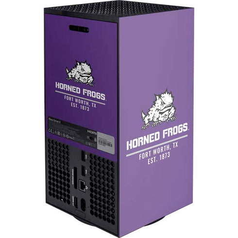 Horned Frogs Fort Worth Xbox Series X Console Skin
