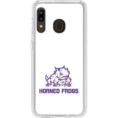 Horned Frogs TCU Galaxy A20 Clear Case