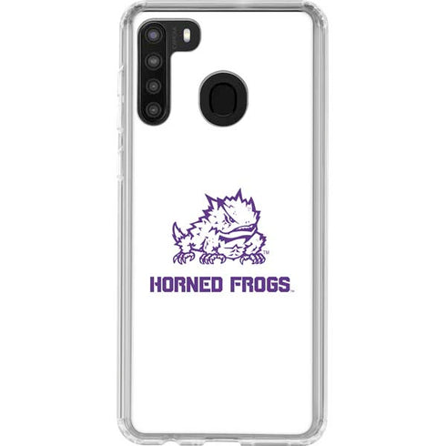 Horned Frogs TCU Galaxy A21 Clear Case