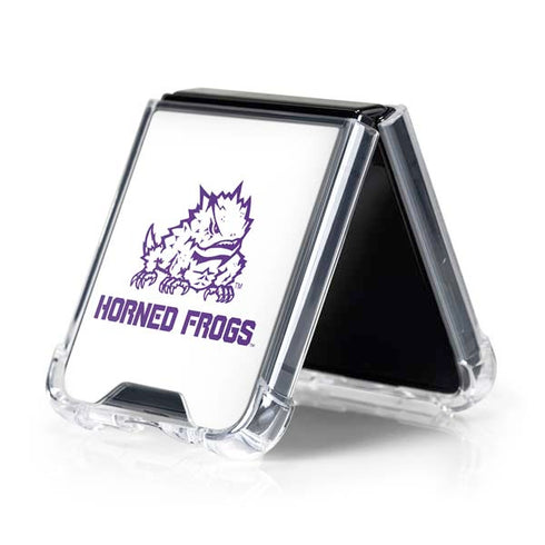 Texas Christian University Horned Frogs TCU Galaxy Z Flip5 5G Clear Case