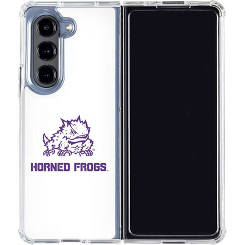 Texas Christian University Horned Frogs TCU Galaxy Z Fold5 5G Clear Case