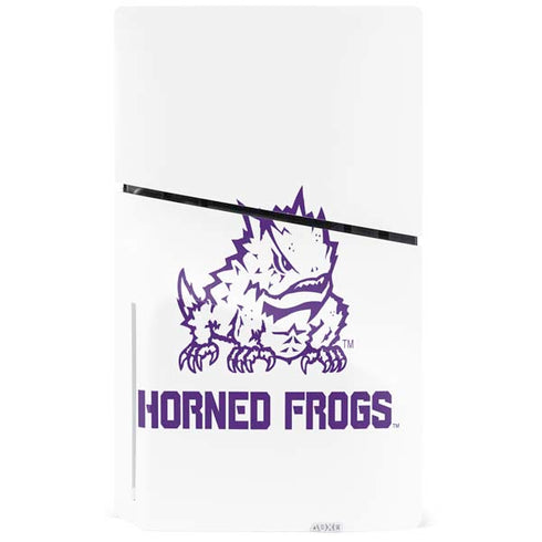 Texas Christian University Horned Frogs TCU PS5 Slim Disk Console Skin