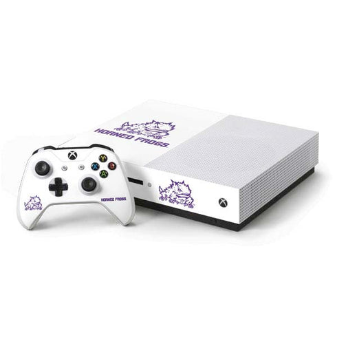 Horned Frogs TCU Xbox One S Console and Controller Bundle Skin