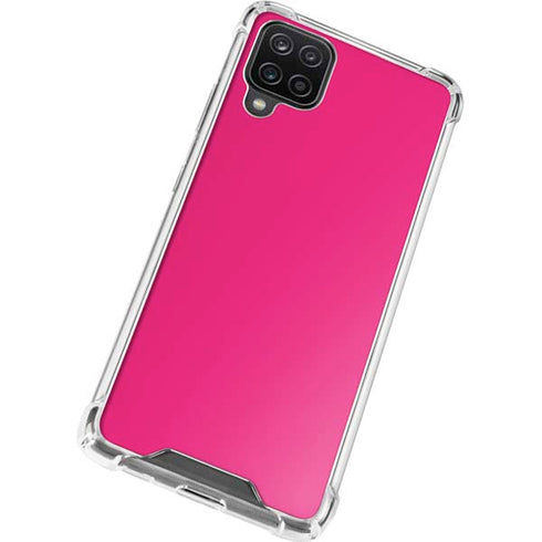 HOT Pink Solid Galaxy A12 Clear Case