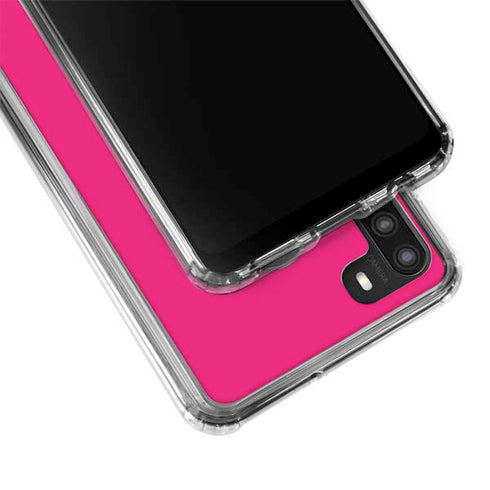 HOT Pink Solid Galaxy A21 Clear Case