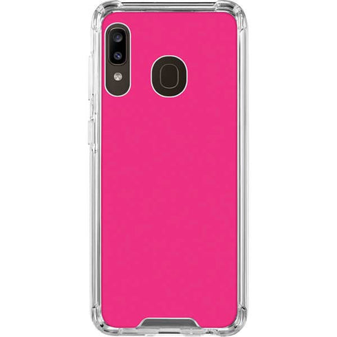 HOT Pink Solid Galaxy A30 Clear Case