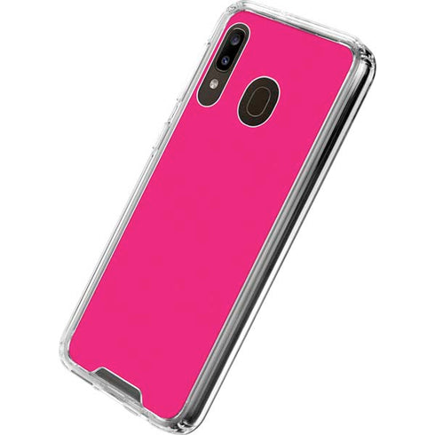HOT Pink Solid Galaxy A30 Clear Case