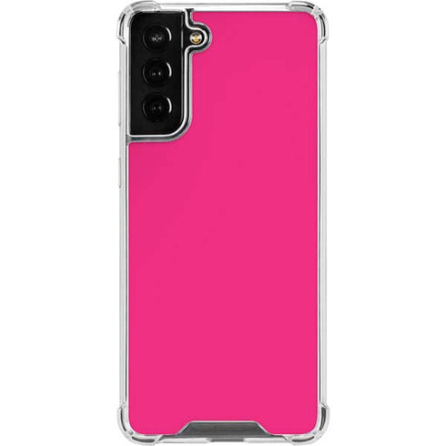 HOT Pink Solid Galaxy S21 FE Clear Case