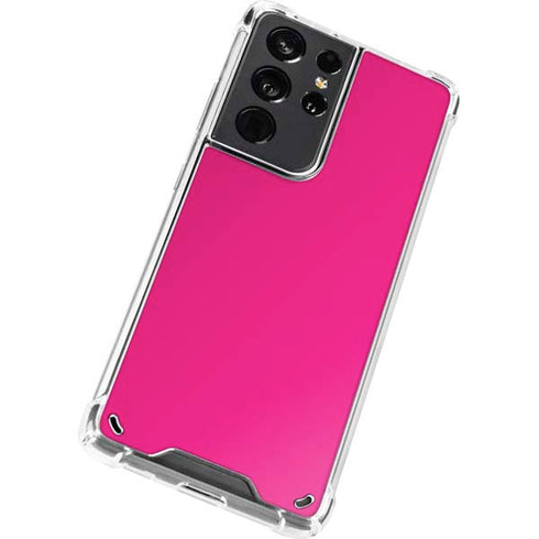 HOT Pink Solid Galaxy S21 Ultra 5G Clear Case
