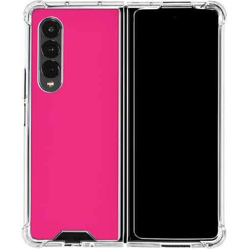 HOT Pink Solid Galaxy Z Fold4 5G Clear Case