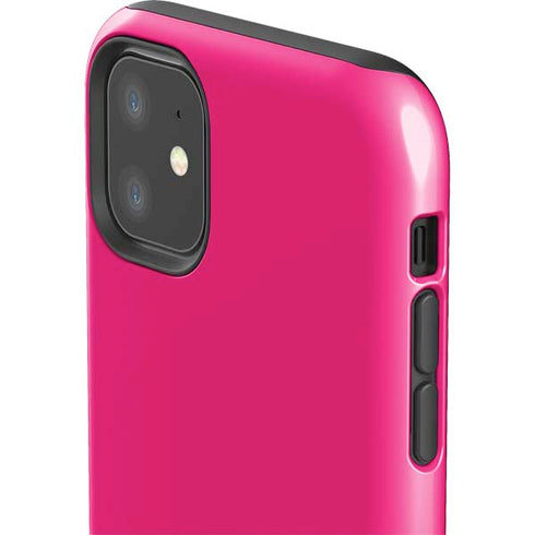 HOT Pink Solid iPhone 11 Impact Case