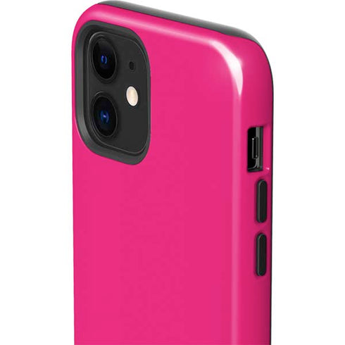 HOT Pink Solid iPhone 12 Impact Case