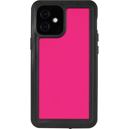 HOT Pink Solid iPhone 12 Mini Waterproof Case