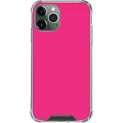 HOT Pink Solid iPhone 12 Pro Clear Case