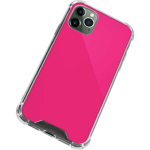 HOT Pink Solid iPhone 12 Pro Clear Case